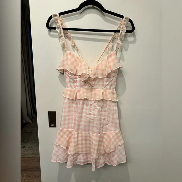 For Love And Lemons Pink and White Mini Dress - Picture 4 of 5